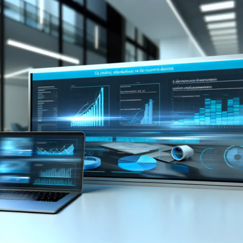 Tableau de bord financier interactif présentant des graphiques d’évolution d’indicateurs clés