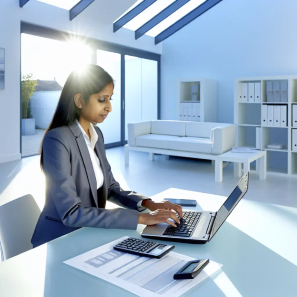 Bureau professionnel avec rapports financiers organisés pour le reporting d’entreprise