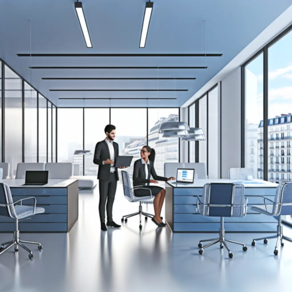 Bureau moderne de Trivoxxa Comptabilité avec équipe en réunion