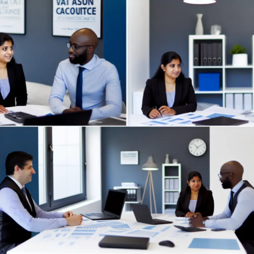 Consultant TVA de Trivoxxa expliquant une déclaration de TVA à un entrepreneur